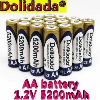 100% d'origine 1.2 V AA batterie 5200mAh aa Ni-MH Rechargeables Batterie לשפוך Jouets Caméra מיקרו