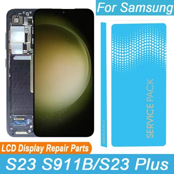 100% מקוריים AMOLED תצוגה עבור Samsung Galaxy S23 SM-S911B LCD S23 בנוסף SM-S916B תצוגה מסך מגע דיגיטלית תיקון חלקים