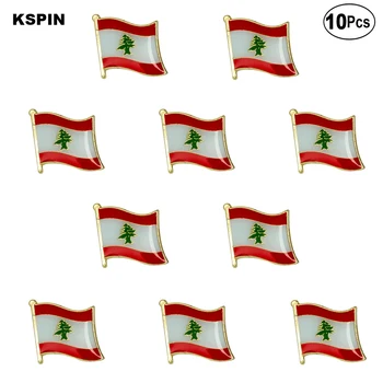 10pcs הרבה לבנון דגל הדש סיכת דגל תג סיכה סיכות, תגים 10Pcs הרבה