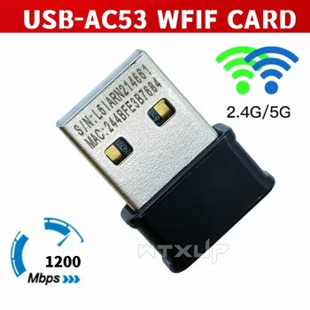 1200Mbps מתאם Wifi USB 2.4 GHz+5GHz NANO USB-AC53 עבור ASUS Ethernet Lan Wifi מתאם כרטיס רשת Dual Band Wi-fi מתאם