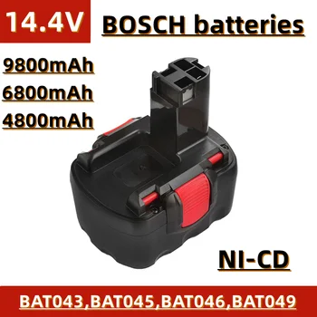14.4 V חשמלי יד תרגיל סוללה 4800mAh~9800mAh, על Bosch כלים BAT043 BAT045 BAT046 BAT049 BAT120, וכו'