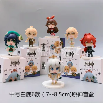 1PCS אקראי סגנון בתוך 6 סגנונות Genshin השפעה Paimon/Keqing אנימה להבין PVC אספנות מודל Kawaii בובות צעצועים מתנות לילדים