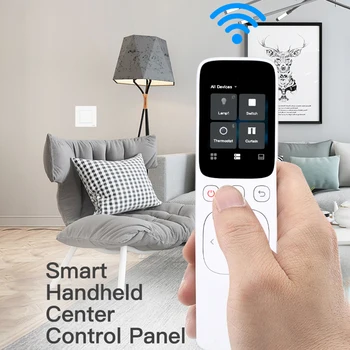 2.4 ב-LCD משולבת הבקרה של אינפרא-אדום, שלט WiFi, מסך מגע קיבולי פאנל הפרטיות פונקציית מודיעין בבית מכשיר