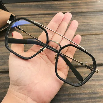 2023 חדש מנופחים מסגרת אנטי-אור כחול שקוף משקפיים נשים גברים אופנה משקפי שמש הגנת UV400 שטוח המראה Eyeglases