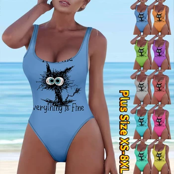 2023 חופשת הקיץ בגד ים נשי נשים חתיכה אחת ביקיני סט מידות גדולות בגדי ים חדשים Beachwear Bathsuit אופנה Monokini