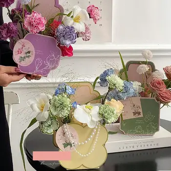 3pc נייד פרח אריזה קופסה חתונה קישוט מתנה תיק תיק יום האהבה מסיבת יום הולדת עיצוב Diy הזר אריזה