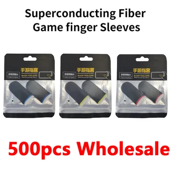 500pcs הסיטוניים קצות האצבעות על PUBG נייד אנטי להחליק את האצבע הכפפה בקר משחק האצבע שרוול עבור מסך מגע משחקים ניידים