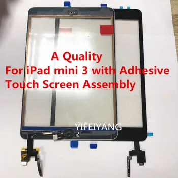 5Pcs האיכות המקורית עבור iPad mini 3 מסך מגע הרכבה, פנל עם לחצן 'דף הבית' עם IC מחבר A1599 A1600 לוח זכוכית