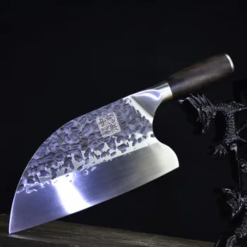 8 אינץ המסוק סכין חדה הקצב קליבר שף חיתוך Longquan סכיני מטבח בשר עופות כלים בעבודת יד מזויפים בסין מסר