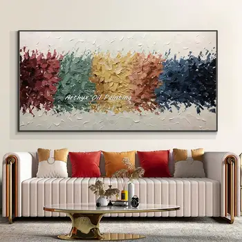 Arthyx,בעבודת יד עבה מרקם Colorfull מופשט ציורי שמן על בד,אמנות מודרנית קיר תמונה עבור הסלון קישוט הבית