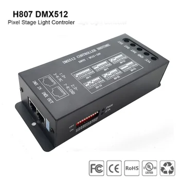 H807 DMX512 שלב אור LED בקר 1024Pixels 13Channels DMX WS2811 WS2812B WS2813 WS2815 פיקסלים Led הרצועה בקר