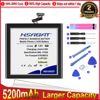 HSABAT 0 מחזור 5200mAh C11P1331 סוללה עבור Asus Fonepad 8 FE380CG Tablet PC באיכות גבוהה החלפת מצבר