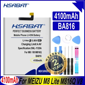 HSABAT BA816 4100mAh עליון קיבולת סוללה עבור Meizu M8 M8 לייט M816Q V8 טלפון חכם סוללות