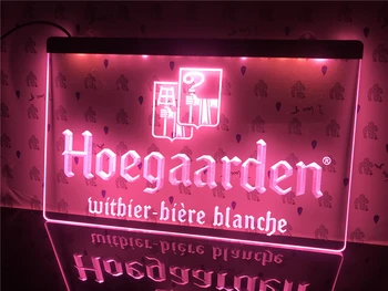Hoegaarden בלגיה בירה בר LED שלט ניאון -A173