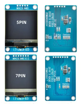 IPS מסך 1.5 אינץ 5PIN/7PIN לבן מסך OLED מודול SH1107 לנהוג IC 128*128 SPI/IIC Inteface