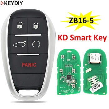 KEYDIY ZB16-5 אוניברסלי 4+1/5 כפתורים KD מפתח חכם עבור KD-X2 KD-מקס מפתח הרכב מרחוק חלופי מתאים במשך יותר מ 2000 דגמים