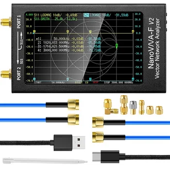 Nanovna-F V2 וקטור Network Analyzer 50Khz-3Ghz אנטנה מנתח HF VHF UHF VNA 4.3 אינץ ' עם 5000Mah