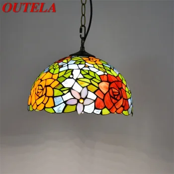 OUTELA טיפאני תליון אור מודרניים הובילו צבעוני המנורה אביזרי נוי לבית המגורים חדר אוכל