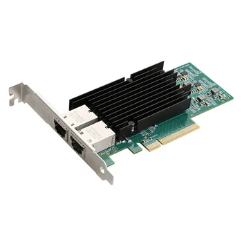 PCIE 8X Server כרטיס רשת X540 שבב כרטיס רשת 10G 2 נמל Etherent כרטיס רשת RJ45 LAN Adapter