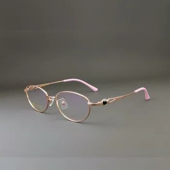 אולטרה-לייט משקפיים טיטניום מסגרת משקפיים אופנה חדשה קוצר ראייה הסיטוניים 23017 בנות יהלום מלא מסגרת מטיטניום טהור