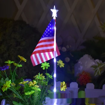 בחוץ השמש Plug-in LED הדגל האמריקאי Plug-in אור חדש מוזר יצירתי דגל אור קישוט הגן גינת דשא אור