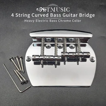 בס גשר כבד 4 מחרוזת מעוקל גיטרה בס גשר על בס חשמלי Chrome
