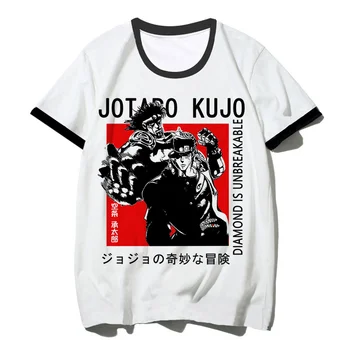 ג ' וג 'ו ביזאר הרפתקאות חולצה גברית הדפס וינטג' y2k יפנית גרפי העליון טיז הלבן חולצת גרפי