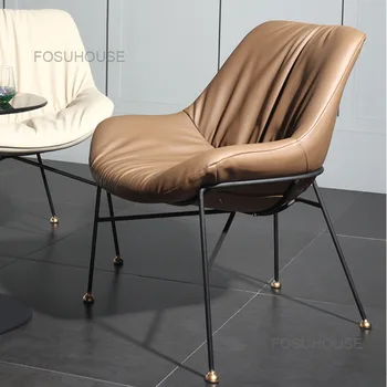 גב-עור סלון כסאות האירופי הרהיטים בסלון פנאי ספה כורסא מודרנית יחיד ספה יוקרה ומתן הכיסא