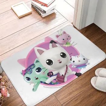 גבי בית הבובות אנטי להחליק שטיחון האמבטיה שטיח קבוצת חתולים מרפסת שטיח ברוכים הבאים השטיח מקורה עיצוב