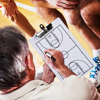 דו צדדי כדורסל לוח אסטרטגיה טקטיקה לוח, משחק תוכנית הדגמה שופטים ציוד כדורסל אימון המנהלים.