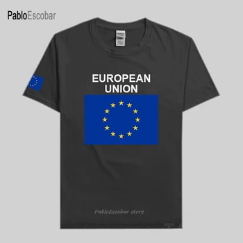 האיחוד האירופי, ארצות המגוון האירופי יורו גברים חולצה חולצות האומה חולצת טי כותנה חולצה בגדים tees דגל המדינה