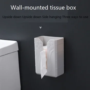 חינם אגרוף תיבת נייר מטבח ביתי מתלה נייר טואלט בשירותים על הקיר רקמות התיבה הפוך גליל נייר תיבת