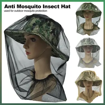 חיצוני הישרדות נגד יתושים חרקים דבורה חרקים רשת כובע הראש הפנים להגן נטו לכסות נסיעות קמפינג מגן ציוד מחנאות