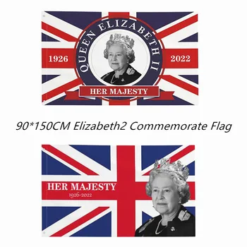 חם 90*150 סנטימטרים דגל אליזבת 2 צבעים בהירים אנגליה גודל גדול להתפלל משמעות ברורה דפוס דקורטיביים להנציח דגלים