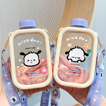 חמודים הילדים בבקבוקי פלסטיק לבנות עם סיליקון כיסוי נסיעות חיצונית ישירה שתיית חלב מיץ כוס עמידות בחום