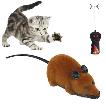 חתול מצחיק צעצוע חשמלי עכבר חתול מחמד צעצועי שלט רחוק אלחוטי הדמיה העכבר מצחיק משחקים צעצועים לחתולים חתלתול