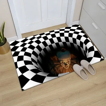 ליצן מלכודת חזותי השטיח בסלון חדר שינה שולחן קפה שטיח 3D גיאומטריות אשליה שטיח הרצפה