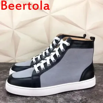 מותג Beertola אופנה האביב לנשימה גברים נעלי ספורט נעליים שטוחות נעליים לגברים גודל גדול הליכה גברים מקרית נעלי מעורב צבע