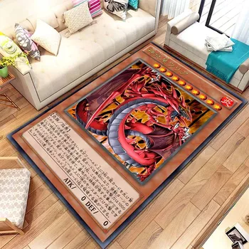 מנגה יפנית Yu-Gi-הו קריקטורה מודפסת על שטיח חדר שינה סלון קישוט חדר ילדים מטפסים משטח החלקה משטח