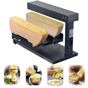 מסחרי גבינת רקלט melter גריל כפול עם קליפ גבינה חימום מכונת גלגל גבינה חצי עיגול גבינה צלייה המכונה