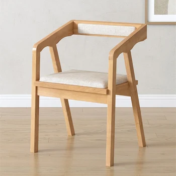 מקורה תמיכה לגב כסאות אוכל סלון עץ Office עתיק יחיד מדיטציה כיסא הטרקלין מעצב Sillas ריהוט הבית