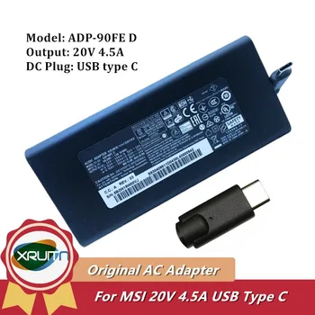 מקורי 90W 20V 4.5 A USB-C מתאם AC מטען עבור MSI הפסגה E15 A11SCST/GTX1650 Ti&MaxQ יוקרה 15 A10SC-013AU ADP-90FE D