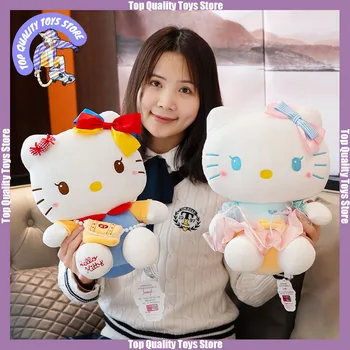 מקורי Sanrio Kawayi הלו קיטי קטיפה בובות צעצועים קריקטורה חמוד חתול רך ממולאים כרית חדר לקשט הפתעה לילדים מתנה