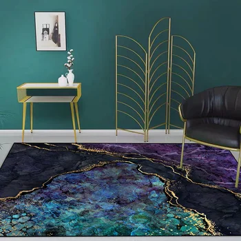 נורדי השיש שטיח סלון מודרני, עיצוב יוקרתי ספה שולחן שטח גדול שטיחים נגד החלקה מסדרון האמבטיה שטיח הרצפה
