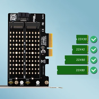 נייד העברת הרחבת כרטיס 32Gbps מהירות שידור מיני SSD כדי PCIE SATA SATA במתאם ממיר עבור M. 2 NVMe NGFF