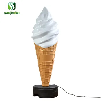 פלסטיק גלידה דגם אור גדול סימולציה גלידה עם אור led 1.5 מ ' אור הדוגמנות גלידה פרסום המנורה