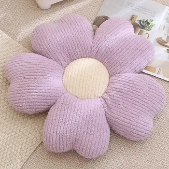 פרח יחיד כרית מלאה מילוי קומה כרית פריחת הדובדבן פרח צורה ממולא פרח כרית קטיפה ספה כרית נוי