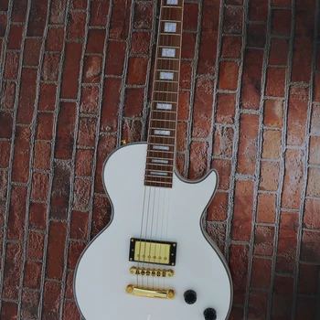 קלאסית לבנה גיטרה חשמלית, חמה למכירה, זהב איסוף, נסיעות גיטרה