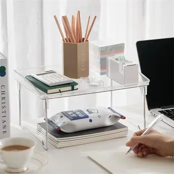 רב תפקודי העבודה מדף, שולחן צד קוסמטיקה אחסון מדף האיפור ארגונית Stackable אחסון מדף הביתה Appliance