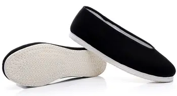 שחור EU35~האירופי50 בעבודת יד יוניסקס קלאסי ישנות בייג 'ינג בד כותנה טאי צ' י נעלי וושו נזירי שאולין קונג פו, אומנויות לחימה נעליים